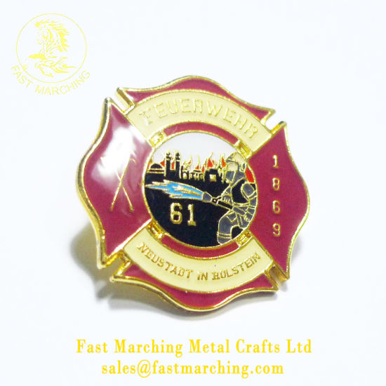 Custom 3D Safety Badge Military Metal Sword Lapel Pin