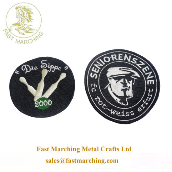 Customized Best Quality Embroidered Letter Alphabet Badge Fr Clothing Patches
