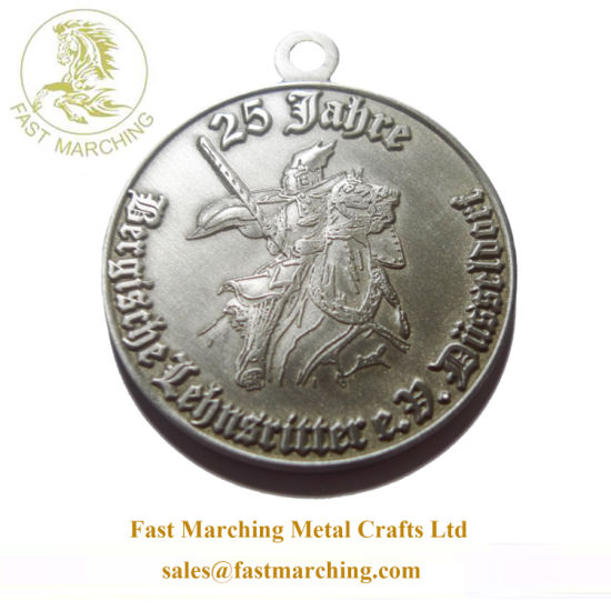Custom Promotion Gift Medallion Golden Gold Horse Military Medal Ribbons