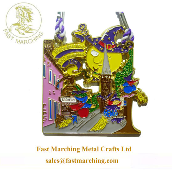 Factory Price Custom Funny Square Medallion Plating Carnival Enamel Medal