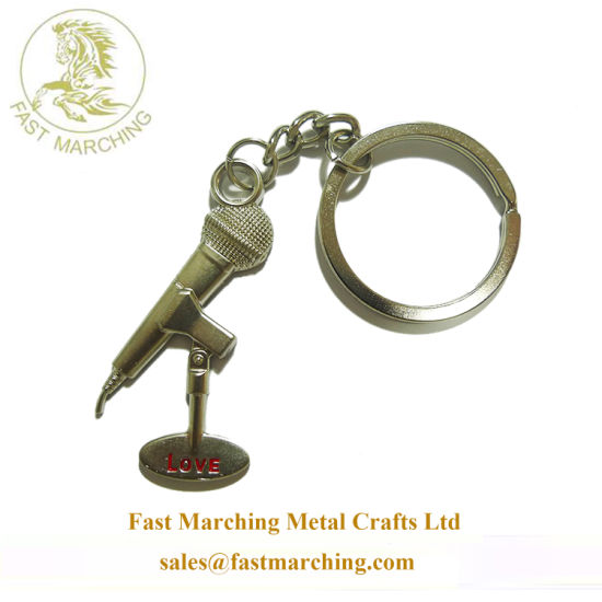 Customized Personalized Gifts Ring Stainless Steel 3D Keychain with Logo