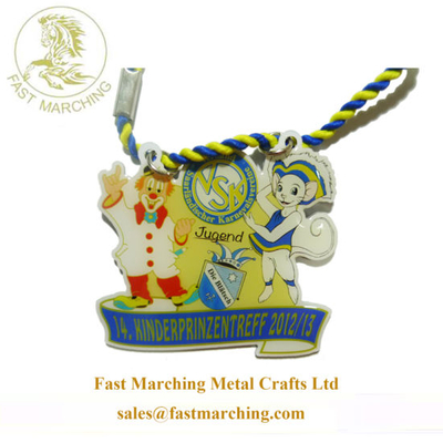 Custom Medallion Pendant Childrens Fabric Ribbon Printing Sports Day Medals