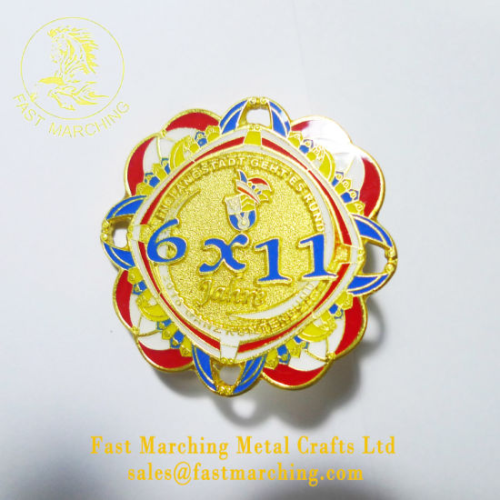 Custom Personalized Logo Grill Enamel Poppy Pin Awards Metal Badge