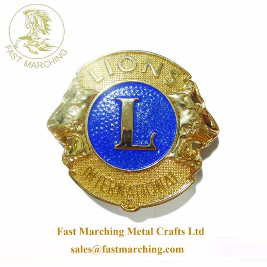 Custom Good Quality 3D Logo Gold Metal Rectangle Royal Rugby Coin Medal