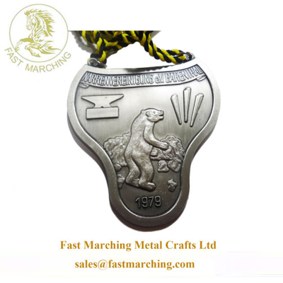 Custom Cheap 3D Zinc Alloy Medallion Trophy ODM Silver Metal Medal