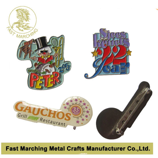 Custom Enamel Lapel Pin Badge Emblem with Epoxy Dome