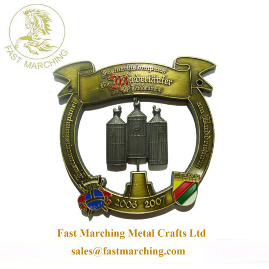 Factory Price Custom Finisher Hanger Medal Gift 3D Copper Medallion