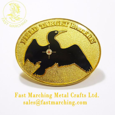 Custom Magnetic Button 3D Clip Safety Pin Awards Gold Badge