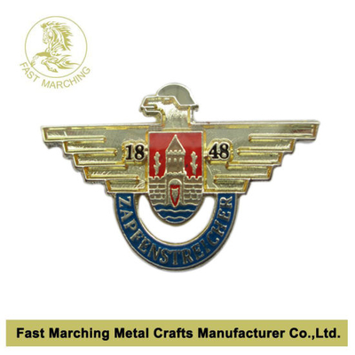 Custom Cutout Walmart Police Navy Gold Emblem Badge Lapel Pin