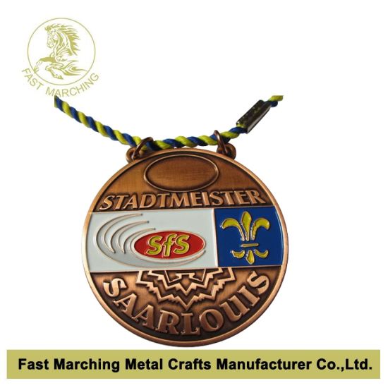 Custom Gold Medal with Ribbon for Sport, Medallion for Carnival