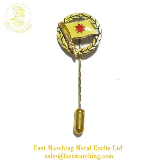 Custom Factory Price Domino′s Pizza Metal Logo Badge Flag Lapel Pin