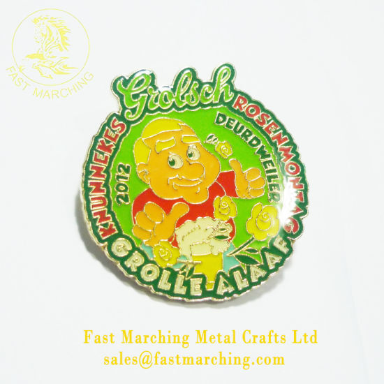 Custom Good Quality Metal Alligator Clip Pin Material Enamel Badge