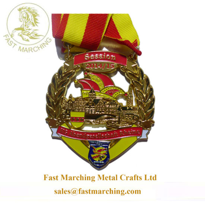 Custom Carved Medallion Masonic Embossed Metal Medals for Sports