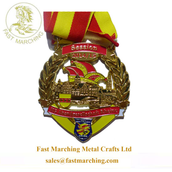 Custom Carved Medallion Masonic Embossed Metal Medals for Sports
