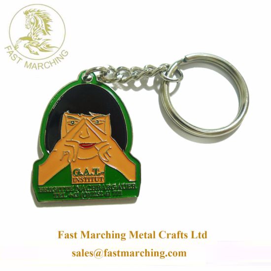 Custom Monogrammed Leather Mini Car Logo Metal Keychains for Men