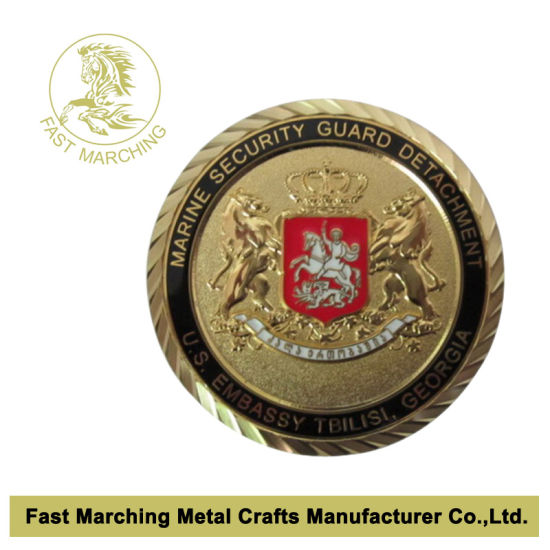 Custom Souvenir Military Challenge Coin with Wave Edges Factory