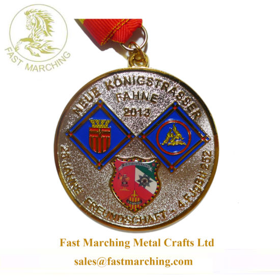 Custom Factory Price Manufacturer Hanger Ganas Medallion Finisher Flag Medal
