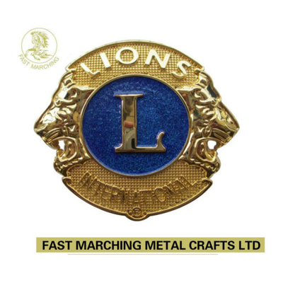 Custom Metal Police Military Event Football Soccer Flag Pin Badge