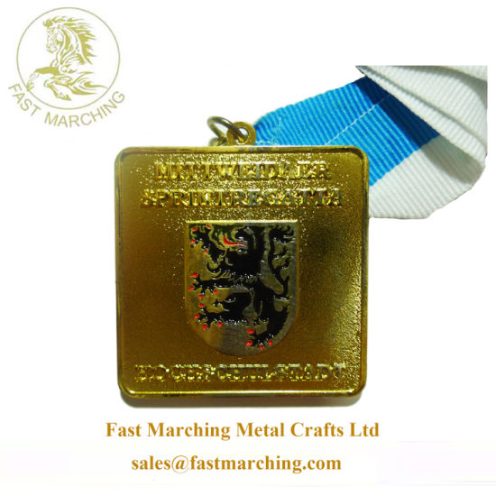 Custom Strap Square Printing Gift Kids Medals for Sports Day