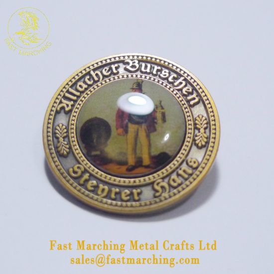 Custom Factory Personalized Sheriff Epoxy Pocket Button Material Badge Printing
