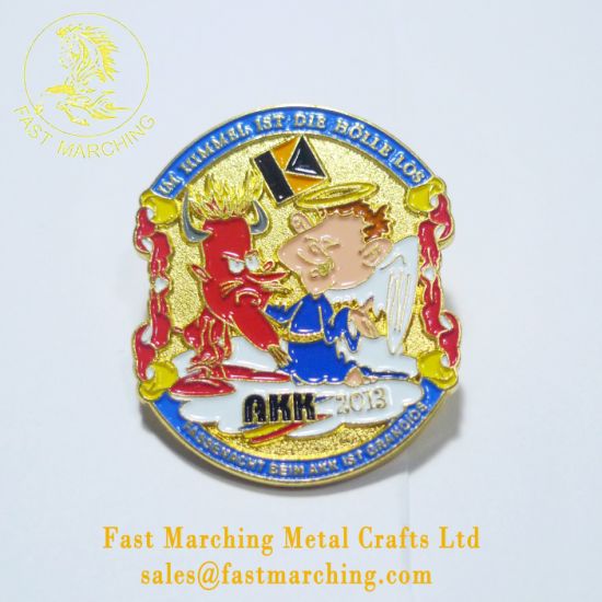 Custom Cutout Walmart Police Navy Gold Emblem Badge Lapel Pin