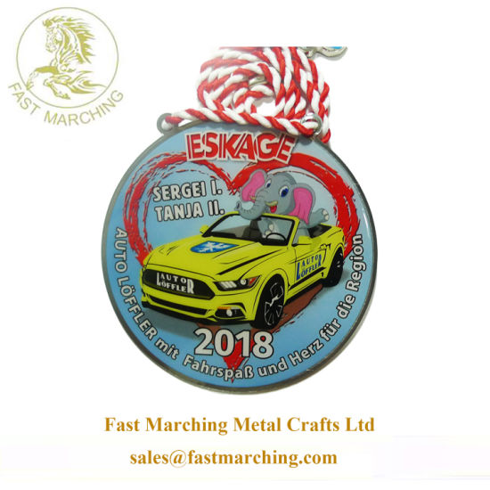Factory Price Custom Pendant Printing Round Honour Medal for Kids