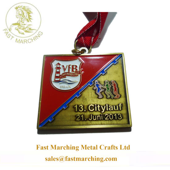 Factory Price Customised Cheap Square Bottle Opener Award Medal