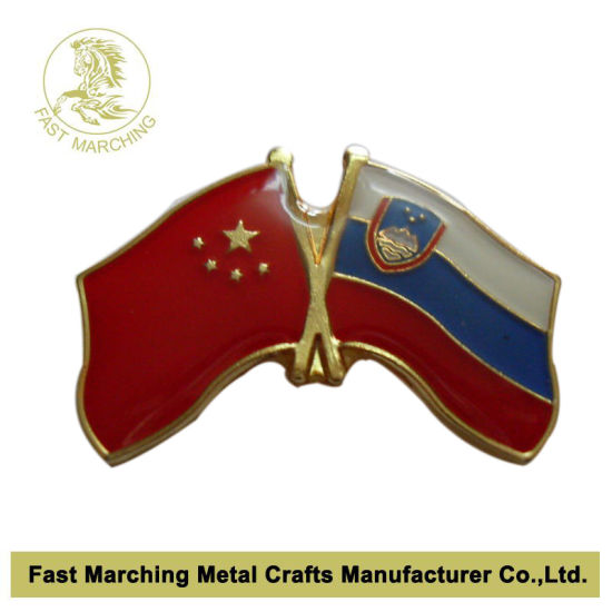 Custom Enamel Printed Flag Lapel Pin Badge Emblem
