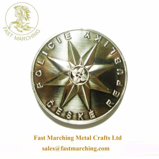 Custom Die Casting AG 999 Silver Metal Police Challenge Coins