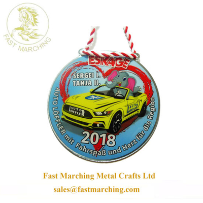 Cheap Custom Finisher Printing Medallions Souvenir Car Medals for Sale