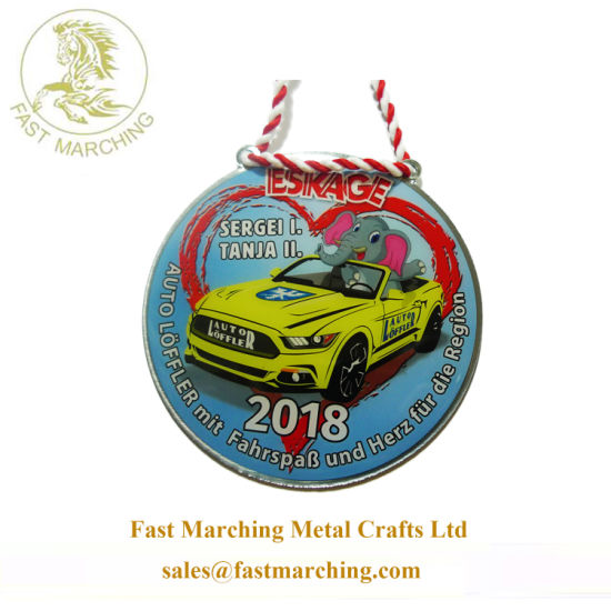 Factory Price Custom Pendant Printing Round Honour Medal for Kids