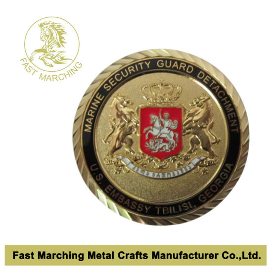 Custom Antique Souvenir Commemorative Military Challenge Coin with Diamond Edges