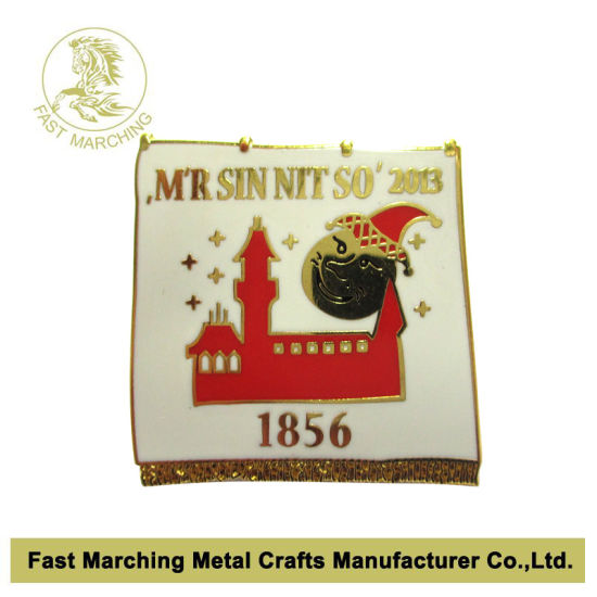 Custom Stainless Steel Printed Event Souvenir Lapel Pin Emblem Badge