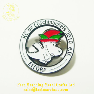 Custom Good Quality Plate Badge Reel Retractable Metal Lapel Pin
