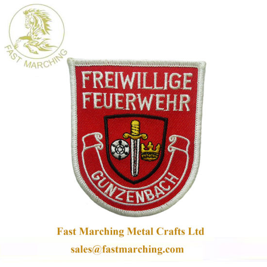Wholesale Custom Brand Self Adhesive Fabric Badge Embroidery Patch