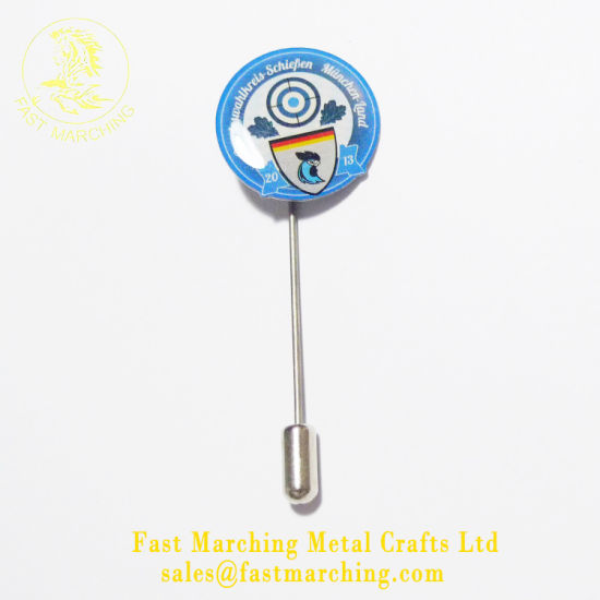 Factory Price Custom Printed Lapel Pin Scissors Shaped Suit Badge